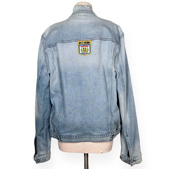 Rare HUDSON JEANS Motorcycle Denim Jacket Embroidered Hipster Trucker Western - Picture 5 of 13